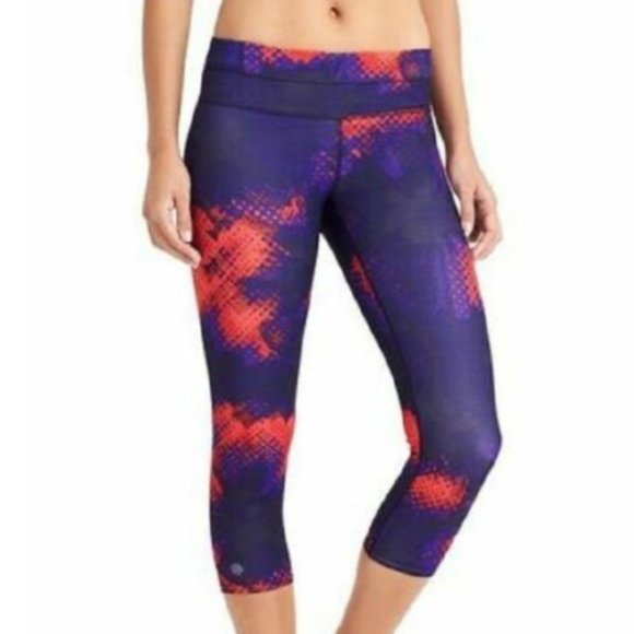 Athleta Pants - Athleta Yoga Electro Sonar Capri Pants XL